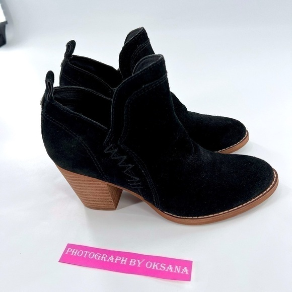 Sam Edelman Shoes Sam Edelman Mathia Black Suede Bootie size 6 - Picture 5 of 13